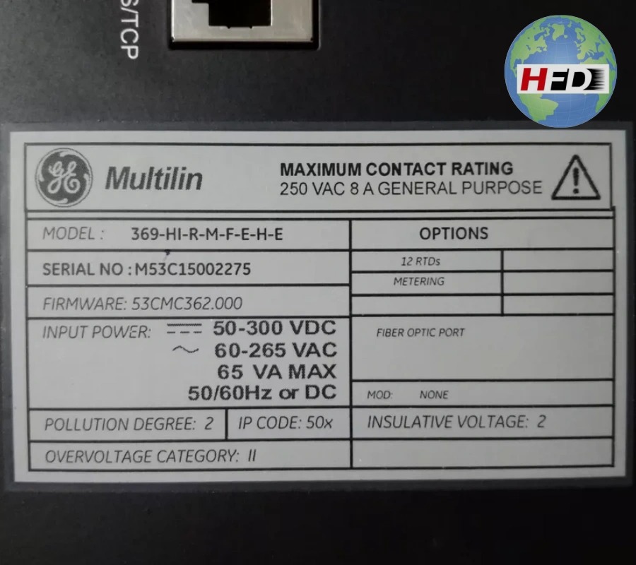 Ge 369-HI-R-M-F-E-H-E Relay - Ge Relays