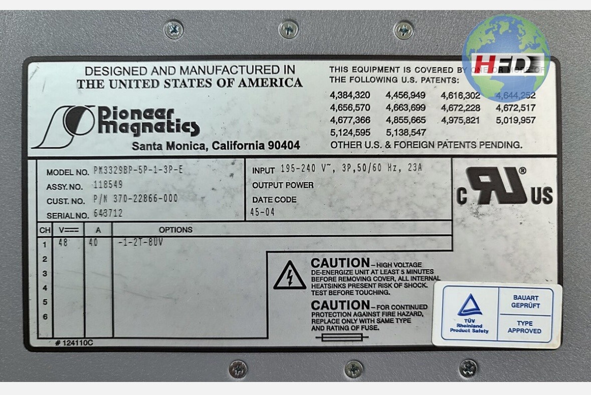 Pioneer Magnetics PM3329BP-5P-1-3P-E Power Supply - Pioneer Magnetics Power Supplies